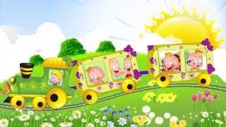 Паровозик Музыкальный развивающий мультфильм для малышей  The train song for kids Нашевсё [upl. by Anihc]