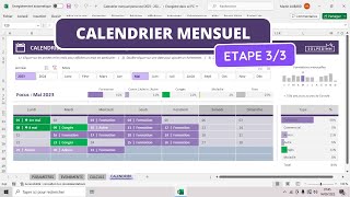 Créer un calendrier mensuel  Episode 33  Tuto Excel [upl. by Buford]