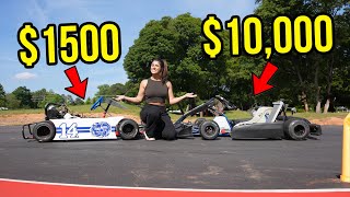 Cheap Dirt Oval Gokart Vs Road Course Race Kart [upl. by Lasley]