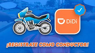 ¿Cómo registrarse para hacer Didi Moto Requisitos e Inscripción 🏍️ PASO A PASO [upl. by Ehav787]