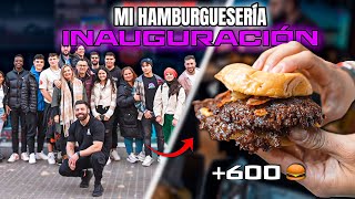 ASI FUE el PRIMER DIA en MI HAMBURGUESERÍA 600 PERSONAS VINIERON a COMER 🍔😱 [upl. by Moser]