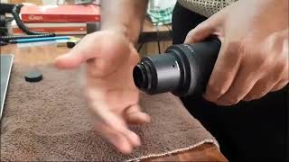 Connecting CS  C Mount Adapter Ring with the Zoom 7000 lens [upl. by Fradin451]