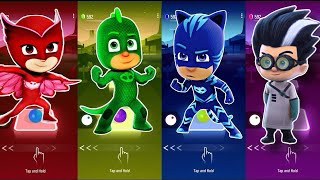 Catboy 🆚 Owlette 🆚 Gekko 🆚 Romeo  PJ Masks  Tiles Hop EDM Rush [upl. by Dyane830]