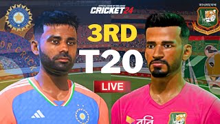 India vs Bangladesh 2024 3rd T20 Match  Cricket 24 Live  ShreeGamerz [upl. by Ajin]