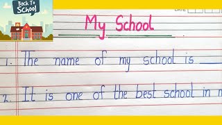 10 Lines Essay on my School 🏫  Essay on my school in English  Paragraph on my School EssayWriting [upl. by Adnama]