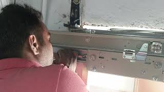 How to install CQ40 Fremator Header and Glass Doorrepair LiftHome Elevatorviral VideoGoods Lift [upl. by Myrna]