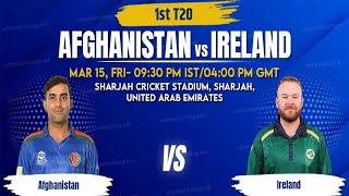 CRICKET LIVE Afghanistan Vs Ireland  1st T20  Sharjah  15th March 2024  ACB [upl. by Linette]