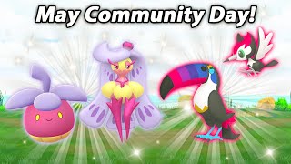 THE MAY COMMUNITY DAY IS BOUNSWEET AND PIKIPEK New May Community Day TEASER [upl. by Darreg]