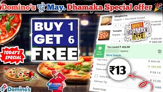 Buy 1 pizza amp Get 6 pizza🆓🆓🆓🥳Dominos pizza offerDominos pizza offers for todaydominos coupon co [upl. by Avah]