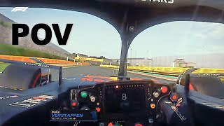 F1 VISOR CAM Max Verstappens 2023 Japanese GP Pole Lap Through Helmet Cam AssettoCorsa [upl. by Harlin]