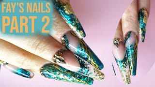 Encapsulating Gel Polish in Acrylic  Fays Back Part 2 [upl. by Akym511]