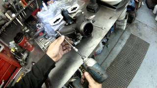 skidoo 600cc twin rebuild part 1 Y pipestarterraves removal [upl. by Hoisch871]