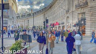 London Walk  Oct 2023  Oxford Street Regent Relaxing Walking tour in Central London 4K HDR [upl. by Enattirb]