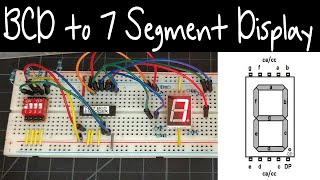 Tutorial  Using the 7447 74HC47 BCD to 7 Segment Display Decoder [upl. by Kosey505]