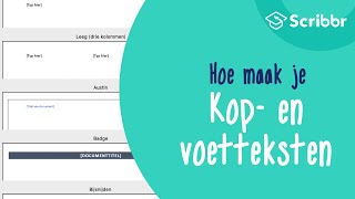 Kop en voettekst maken voor je scriptie in Word [upl. by Adiene941]