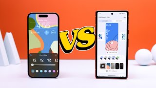 Android 14 vs iOS 17  Detailed Comparison [upl. by Aisatsana]