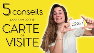 COMMENT créer sa CARTE de VISITE  Mes MEILLEURS conseils [upl. by Ecinev646]