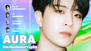 GOT7  AURA Line Distribution  Lyrics Karaoke PATREON REQUESTED [upl. by Hanad]