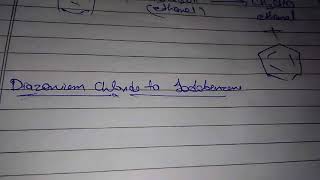 Diazonium chloride to iodo benzene conversion reaction  diazonium chloride to iodo benzene [upl. by Akalam]