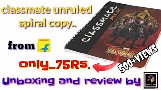 classmate unruled spiral copyfull revel an unboxing by UnboX All Cart [upl. by Notsla]