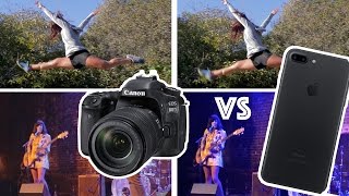 Canon 80D DSLR vs iPhone 7 plus for VIDEO tests  Do you still need a DSLR [upl. by Ellehcirt598]