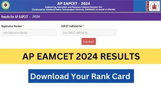 AP EAMCET 2024 Results cetsapscheapgovin [upl. by Naoh]