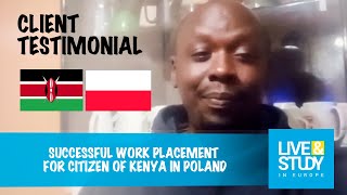 Testimonial Citizen of Kenya in Poland  Polish Voivode Work Visa Received Job Vacancy Filled [upl. by Annwahs597]