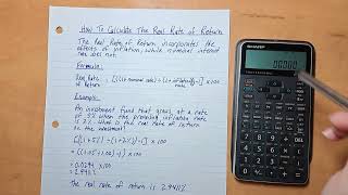 How To Calculate The Real Rate Of Return Formula [upl. by Zea524]