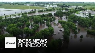 Rapidan Dam waters rage on as flooding reaches historic levels in parts of Minnesota Iowa [upl. by Cyprus]