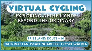 Fietsroute Nationaal Landschap Noardlike Fryske Wâlden  Virtueel Fietsen [upl. by Assinna363]