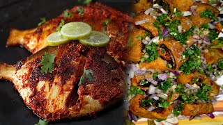 Pomfret fry recipepomfret tawa fryfish recipesfish frypomfret masala fry [upl. by Aryad]