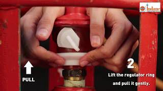 How to change regulator on an Indane LPG cylinder [upl. by Divine773]