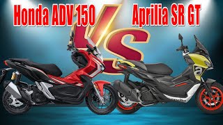 2022 Aprilia SR GT 200  SR GT Sport vs Honda ADV150 [upl. by Amer662]