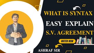 Syntax Part 1  Full use of syntax  English Grammar trick in hindi  ASHRAF SIR [upl. by Modnarb310]