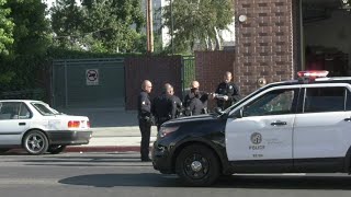 2 Wounded South Los Angeles Shooting Victims Seek Help at Fire Station [upl. by Anitsyrhc]