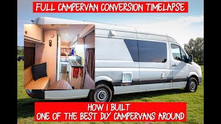 Watch timelapse of Full DIY Campervan Conversion  VW CrafterMerc Sprinter [upl. by Amaris836]