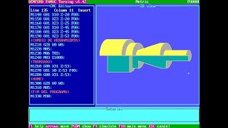 Curso CNC FANUC  Clase 12 Práctica 8 Torneado Cónico Invertido [upl. by Vipul790]