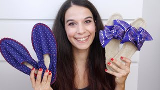 Espadrilles DIY  2 Tutorial classiche e ciabattine  Un punto alla volta [upl. by Magnum]