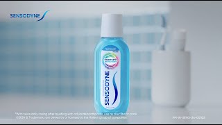 Sensodyne Complete Protection Mouthwash  1 Mouthwash 4 Benefits  English  20 sec [upl. by Narton]