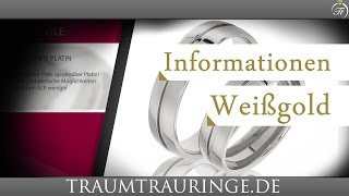 Trauringe aus Weißgold  TraumTrauringede [upl. by Leftwich]