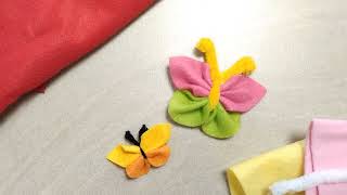 Farfalla in feltro facilissimaDIY very easy felt butterfly [upl. by Niala]