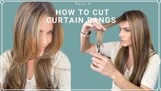 How To Cut Long Curtain Bangs [upl. by Airod119]