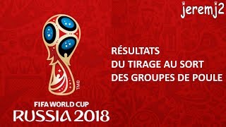 RÉSULTATS DU TIRAGE AU SORT DES GROUPES DE POULE  FIFA WORLD CUP 2018 [upl. by Terencio]