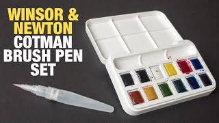 Review Winsor amp Newton Cotman Brush Pen Set [upl. by Hawley]