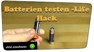 Batterie testen ohne Messgerät  Life HackDIY [upl. by Einaffit]