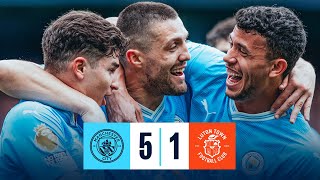 HIGHLIGHTS CITY MOVE TOP WITH FIVE STAR WIN OVER LUTON  Man City 51 Luton Town  Premier League [upl. by Antipus747]