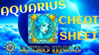 Aquarius Cheat Sheet astrology aquarius zodiac spirituality [upl. by Tewell]