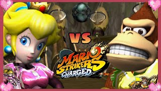 💗 Mario Strikers Charged  Peach vs Donkey Kong 🌸 [upl. by Georas180]