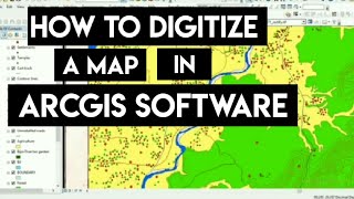 HOW TO DIGITIZE A MAP IN ARCGIS SOFTWARE [upl. by Larina296]