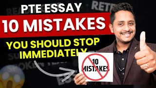 PTE Essay 10 Mistakes  You Should Stop Immediately  Skills PTE Academic [upl. by Ennovehs]